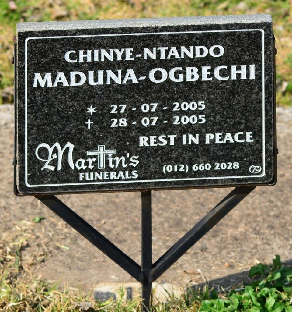 OGBECHI Chinye-Ntando, Maduna 2005-2005