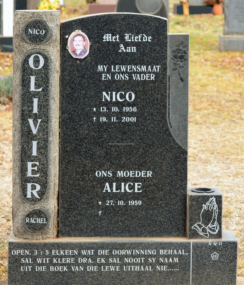 OLIVIER Nico 1956-2001 &amp; Alice 1959-