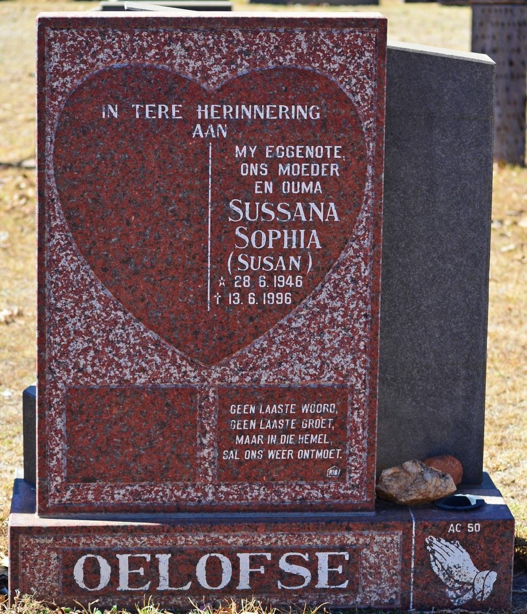 OELOFSE Sussana Sophia 1946-1996