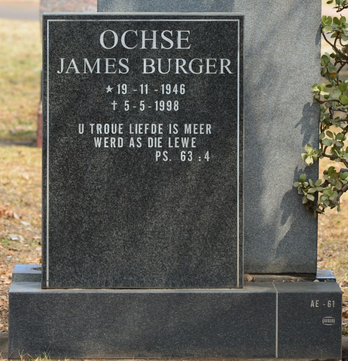 OCHSE James Burger 1946-1998