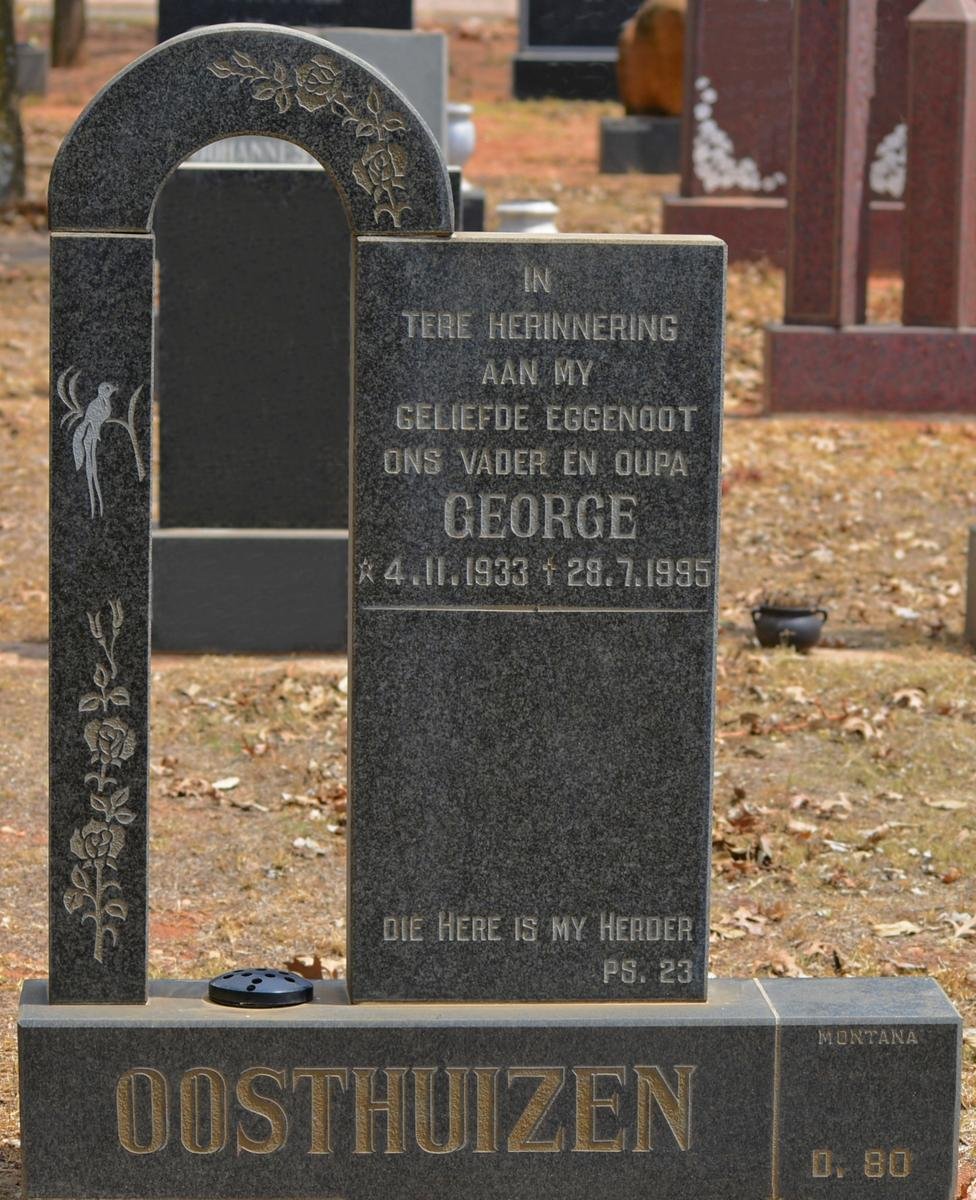 OOSTHUIZEN George 1933-1995