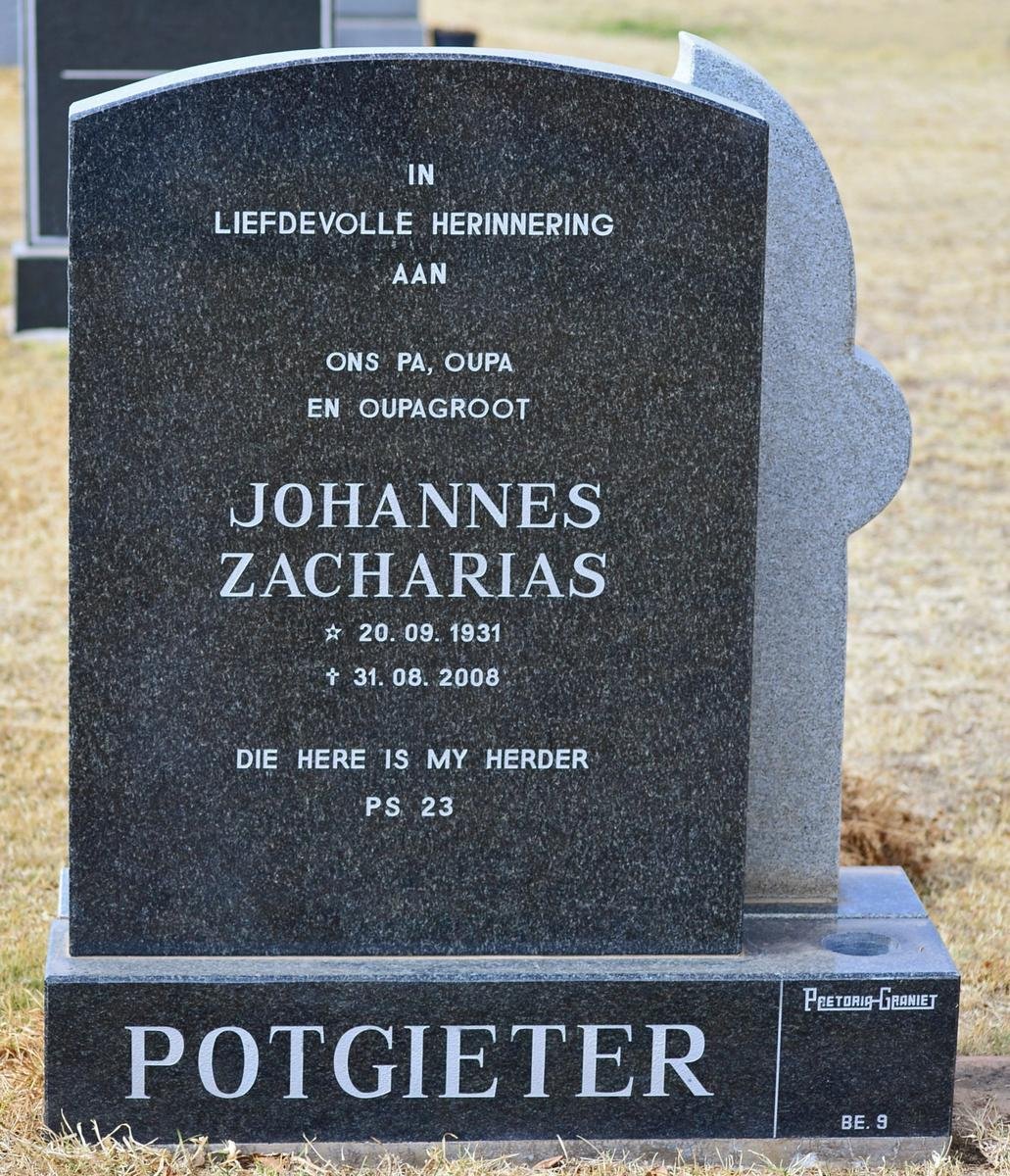 POTGIETER Johannes Zacharias 1931-2008