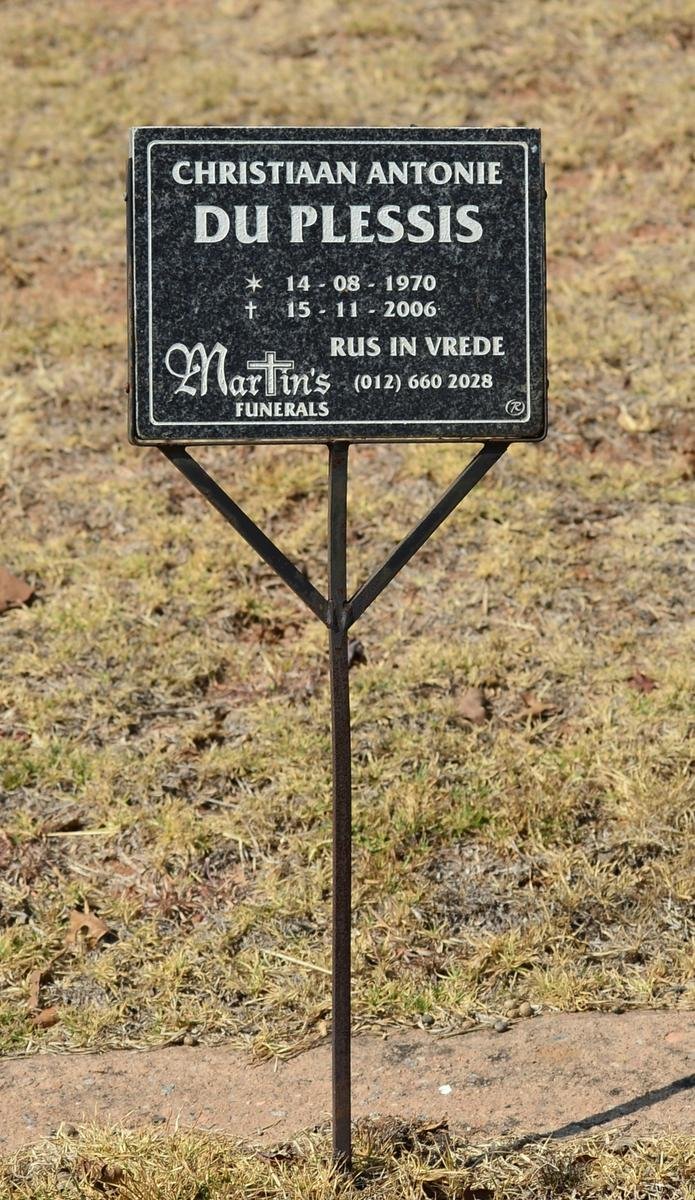 PLESSIS Christiaan Antonie, du 1970-2006