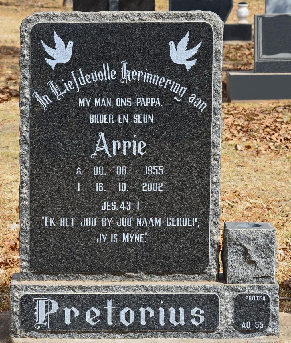 PRETORIUS Arrie 1955-2002