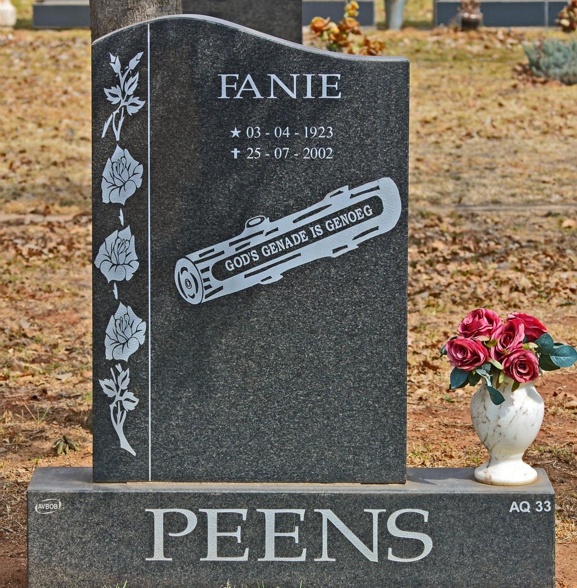 PEENS Fanie 1923-2002