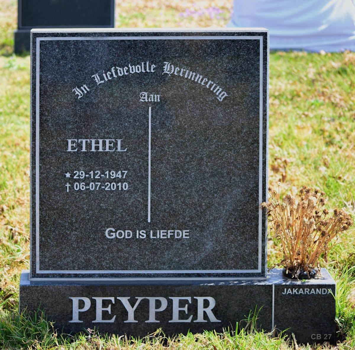 PEYPER Ethel 1947-2010