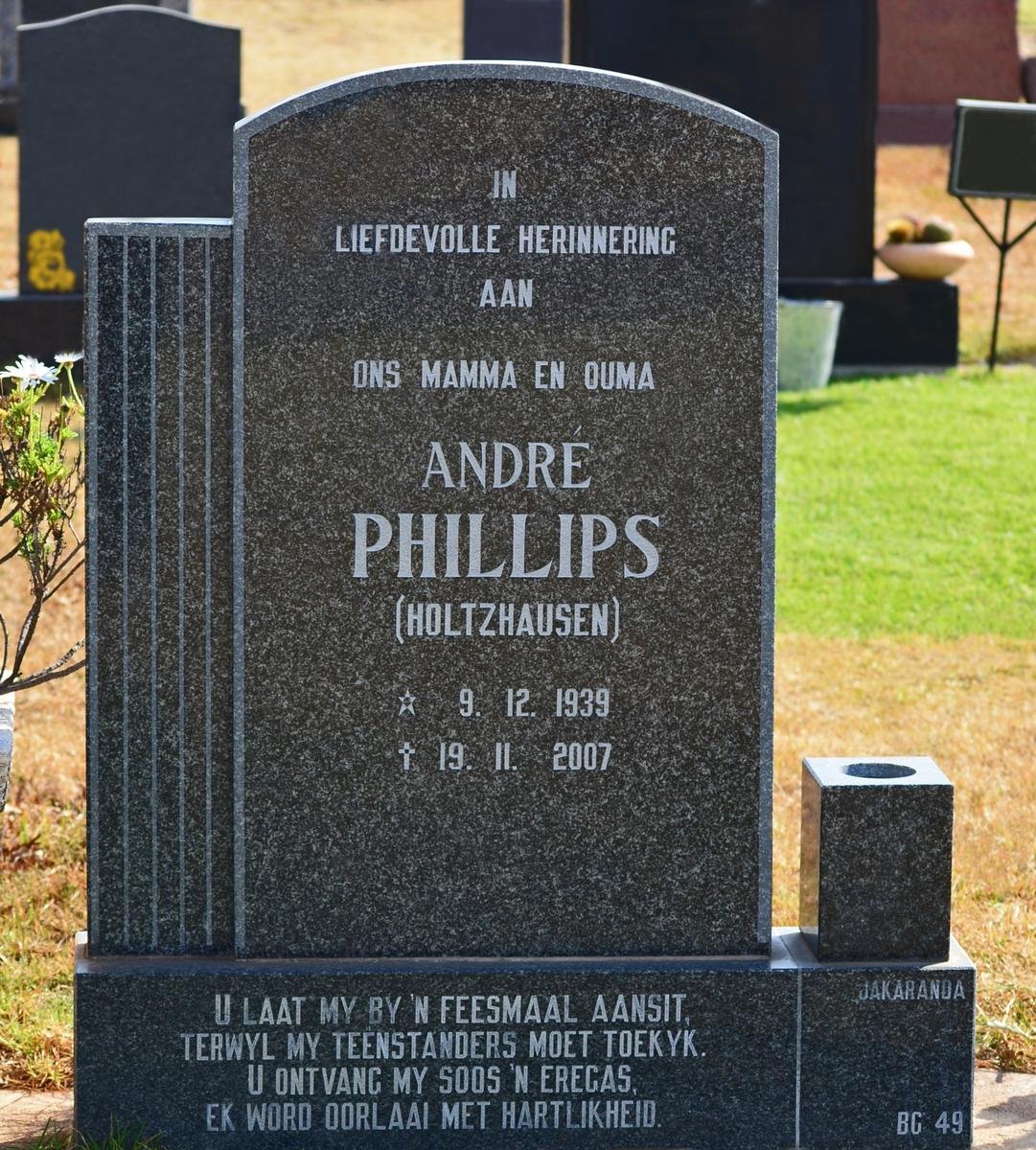 PHILLIPS André nee HOLTZHAUSEN 1939-2007