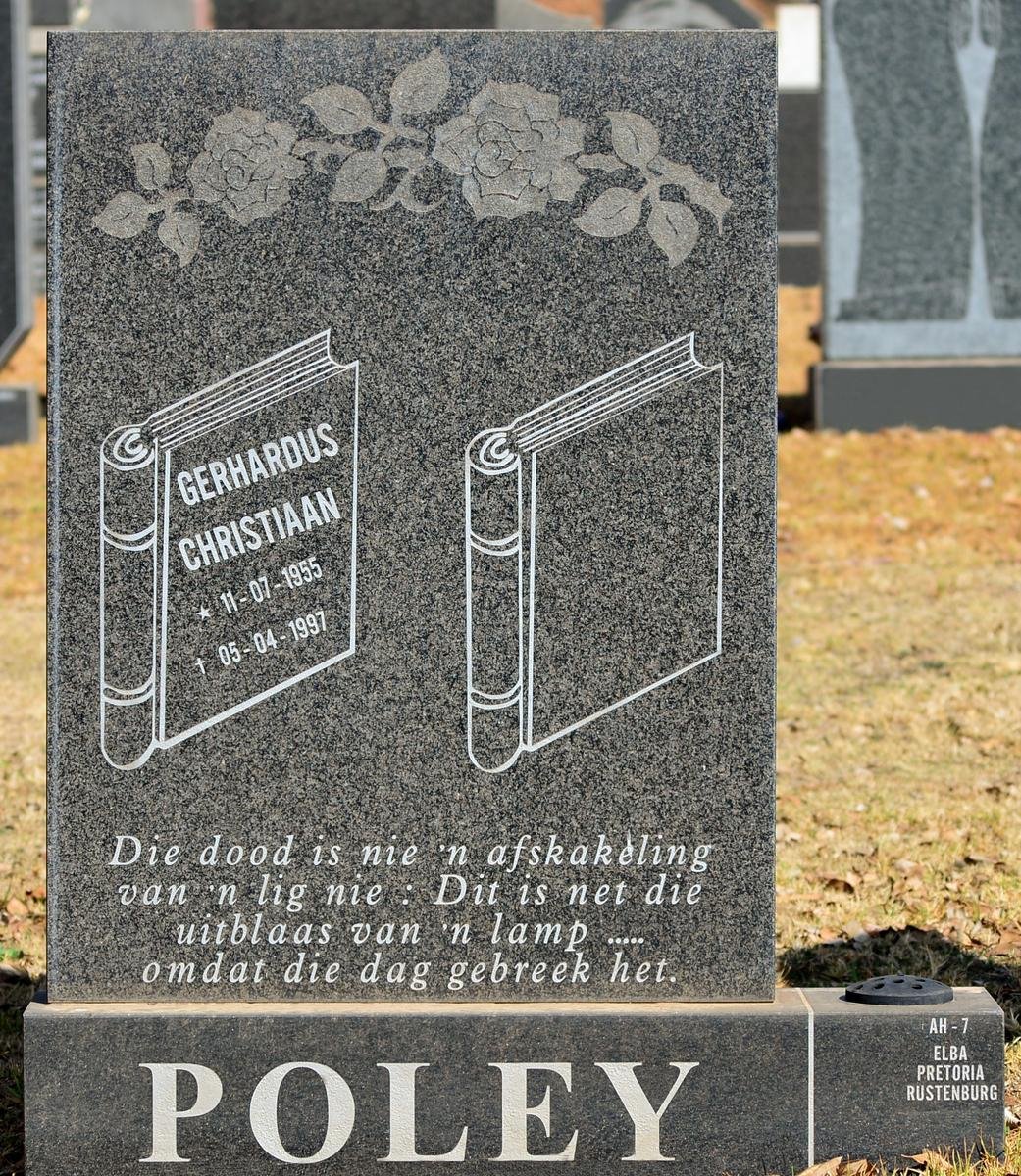 POLEY Gerhardus Christiaan 1955-1997
