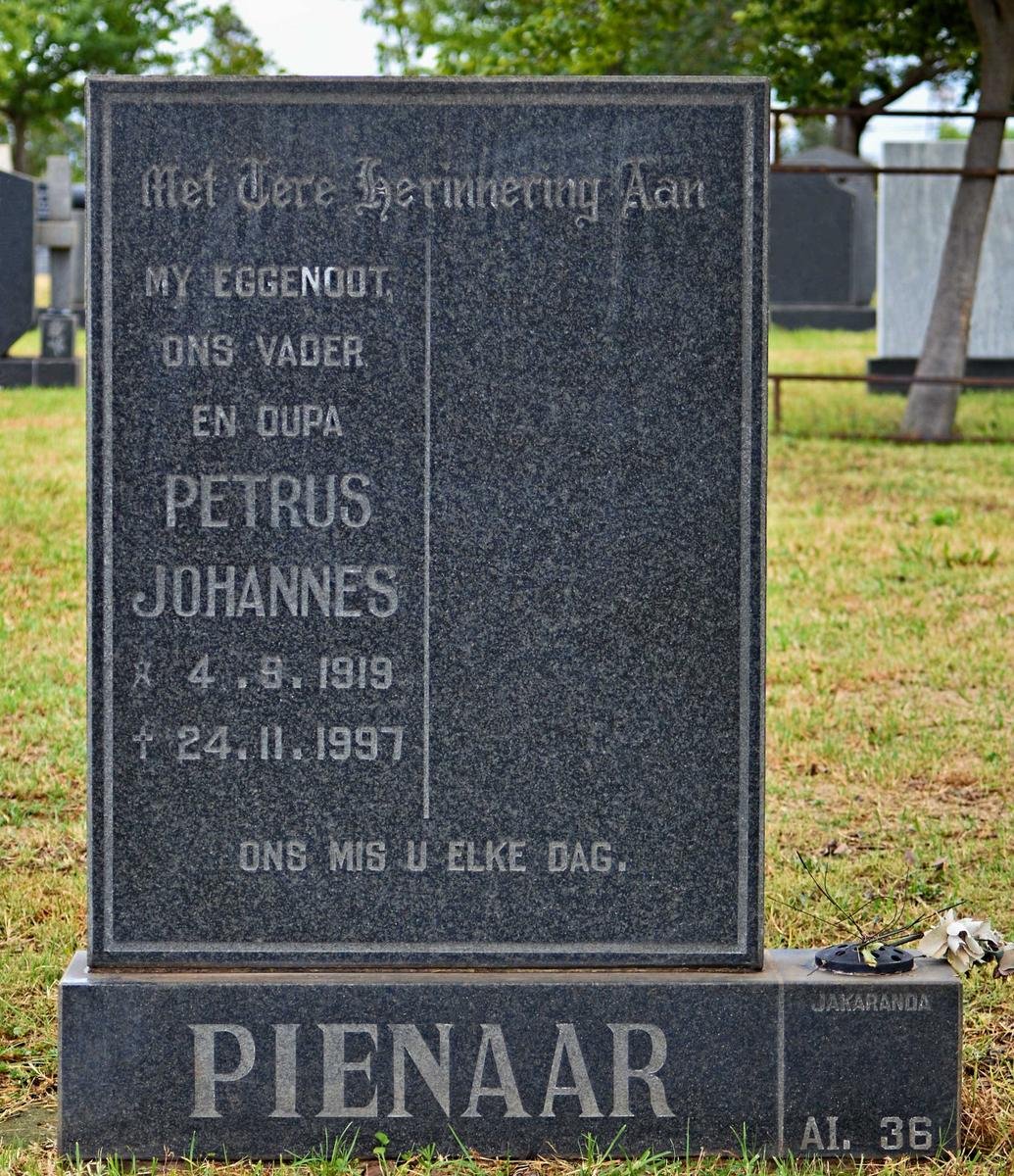 PIENAAR Petrus Johannes 1919-1997
