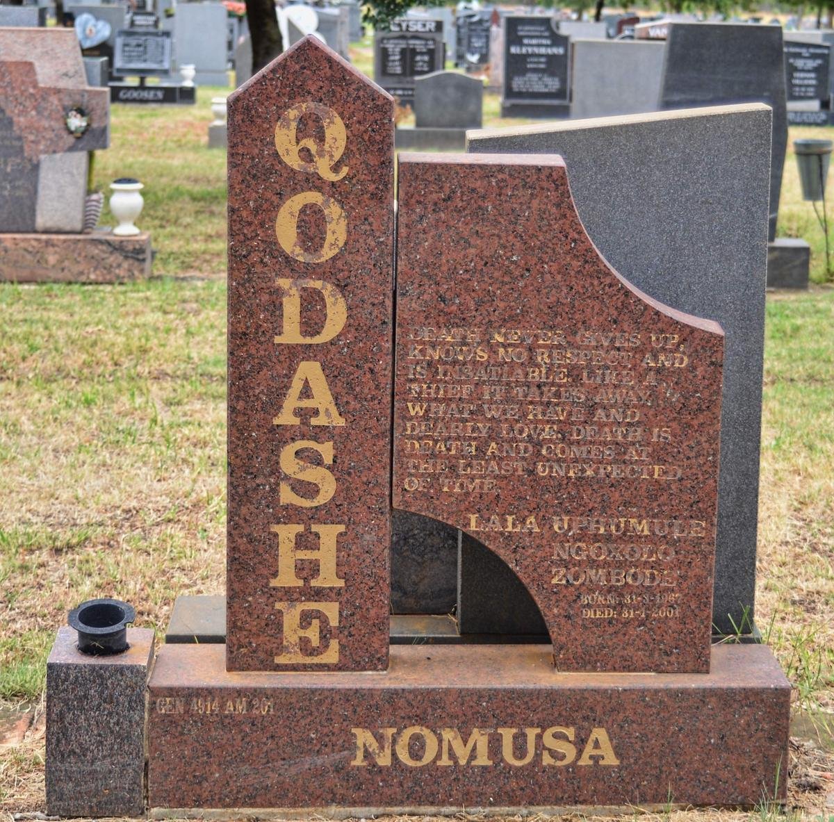 QODASHE Nomusa 1967-2001