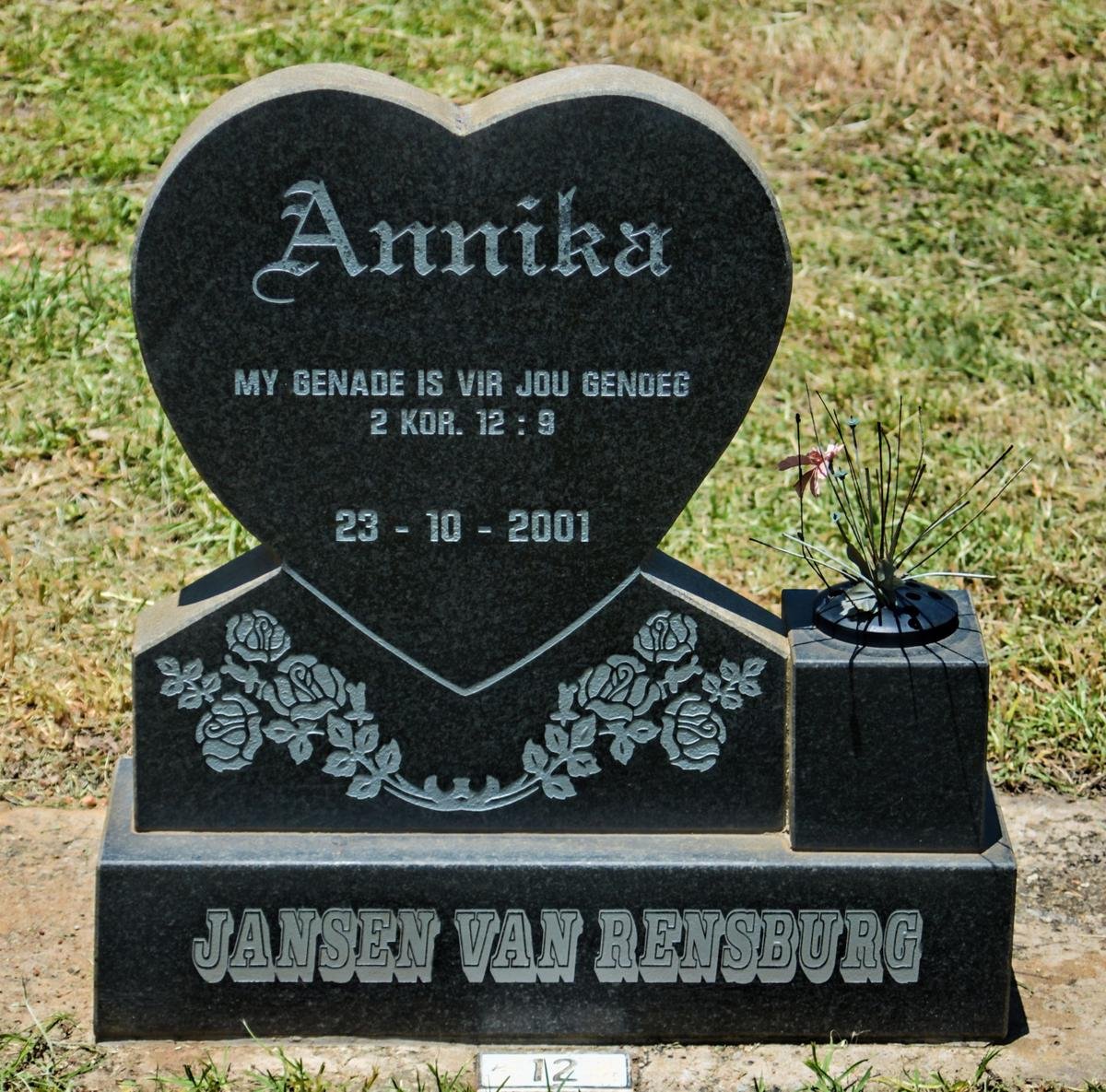 RENSBURG Annika, Jansen van 2001-2001