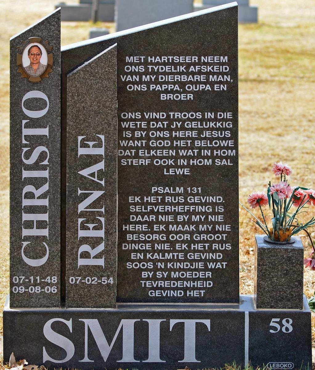 SMIT Christo 1948-2006 &amp; Renae 1954-