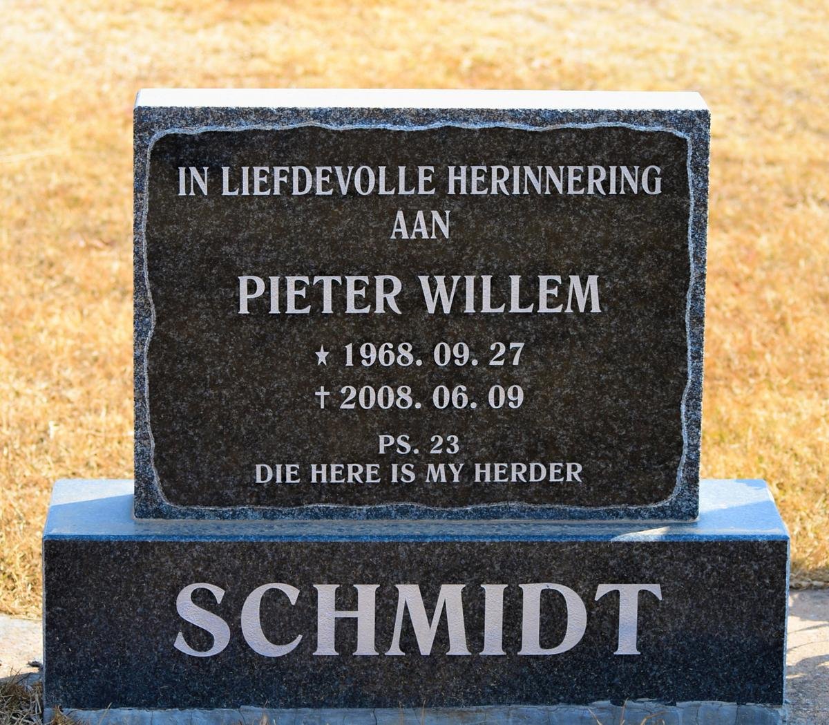SCHMIDT Pieter Willem 1968-2008