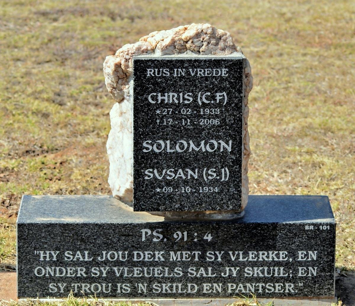 SOLOMON C.F. 1933-2006 &amp; S.J. 1934-
