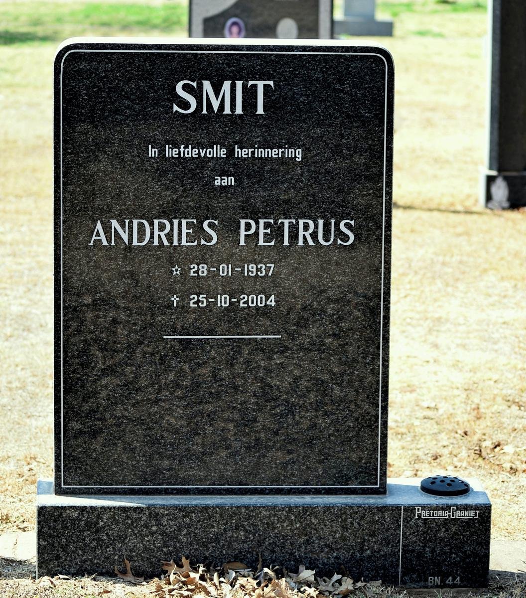 SMIT Andries Petrus 1937-2004