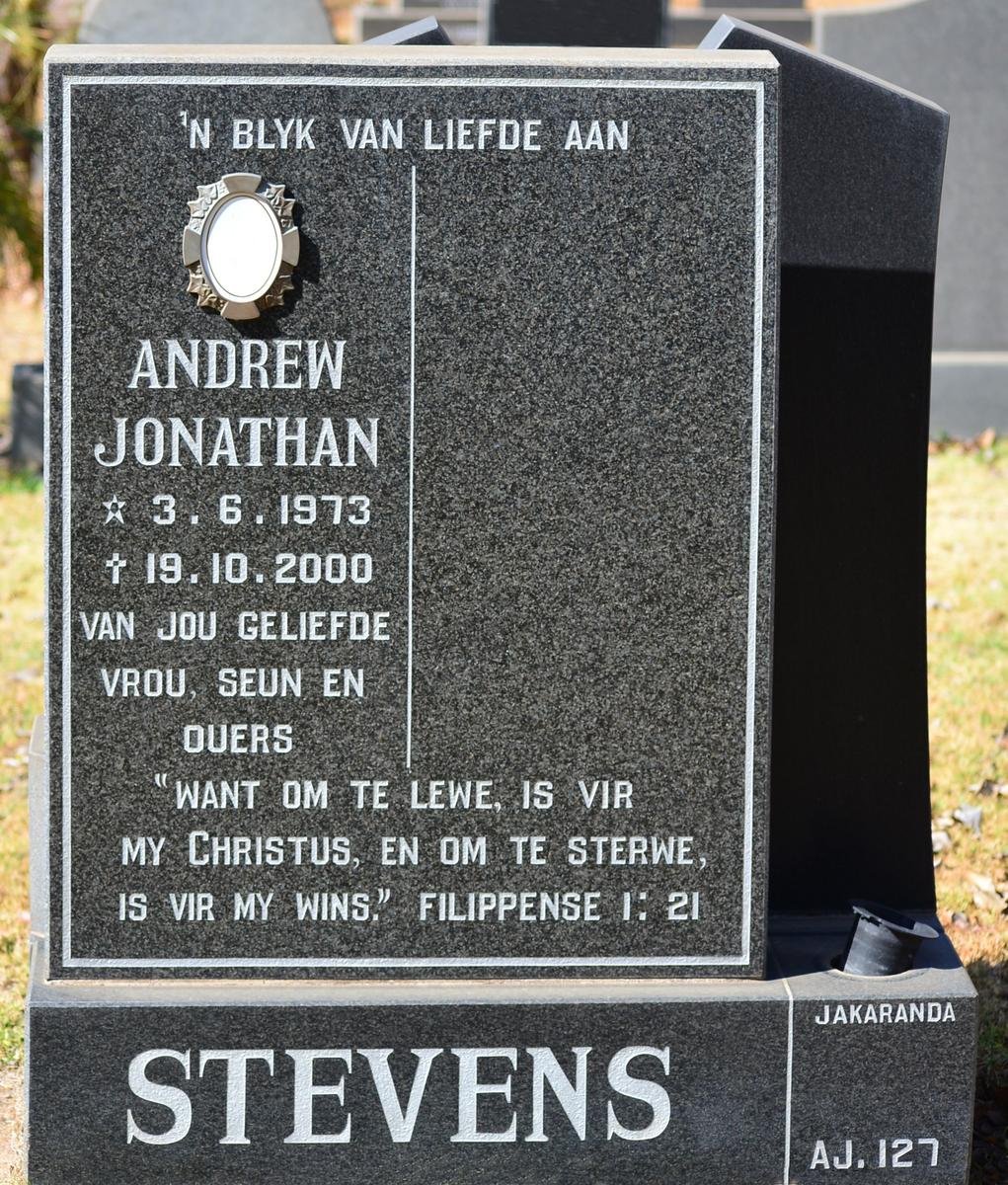 STEVENS Andrew Jonathan 1973-2000