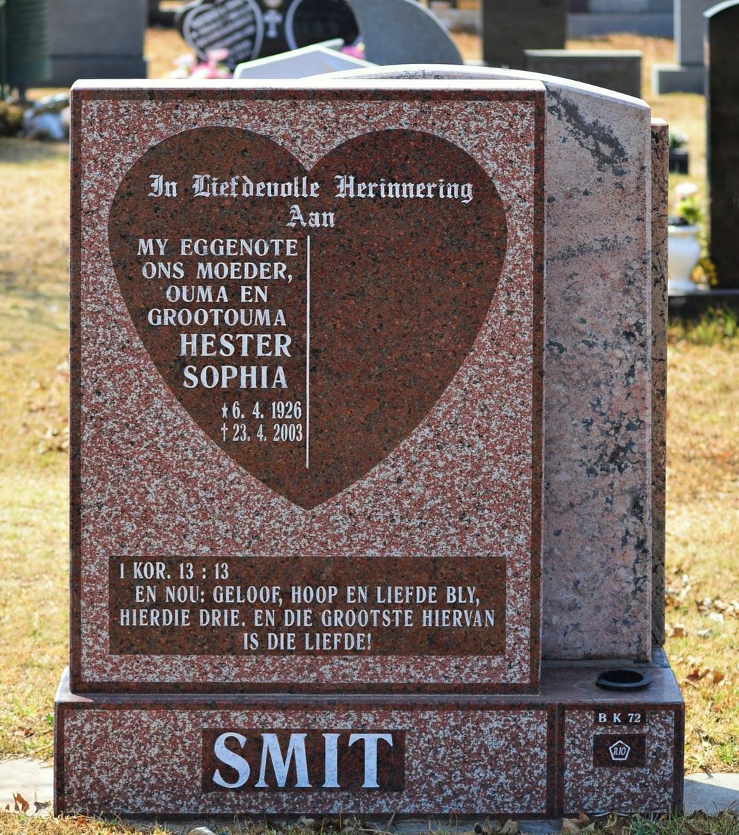 SMIT Hester Sophia 1926-2003
