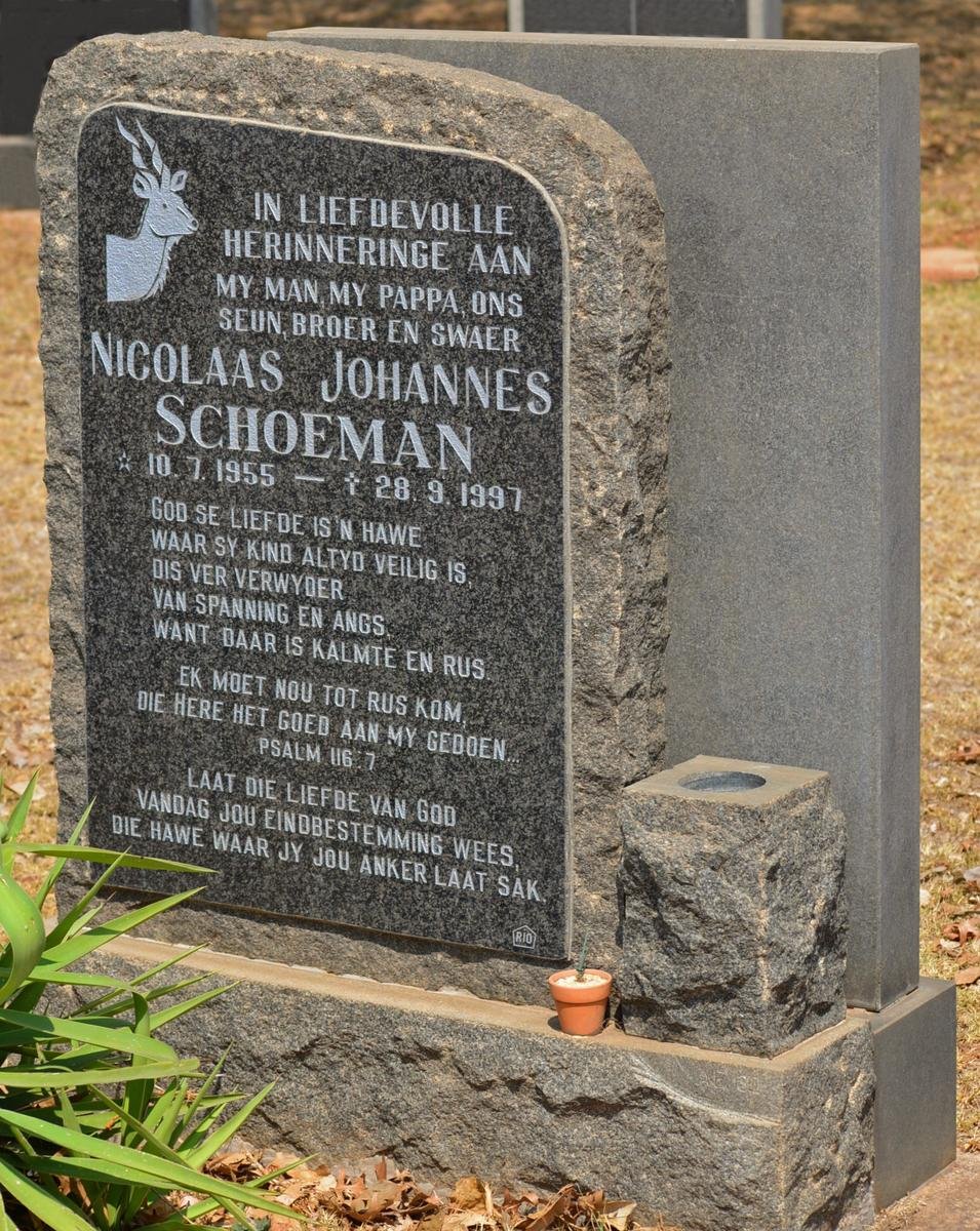 SCHOEMAN Nicolaas Johannes 1955-1997