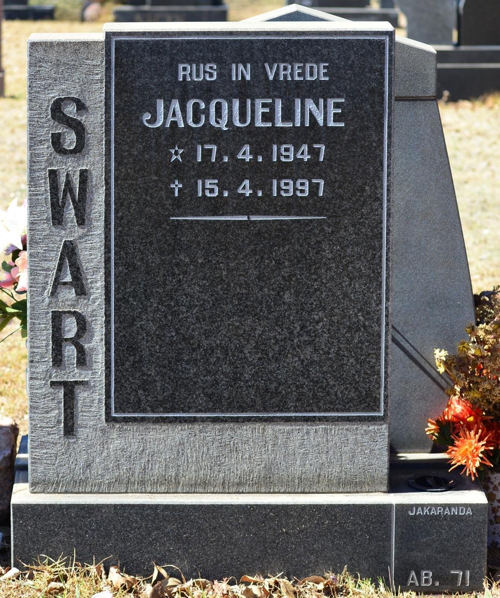 SWART Jacqueline 1947-1997