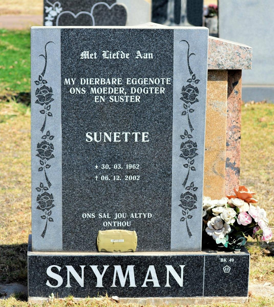 SNYMAN Sunette 1962-2002