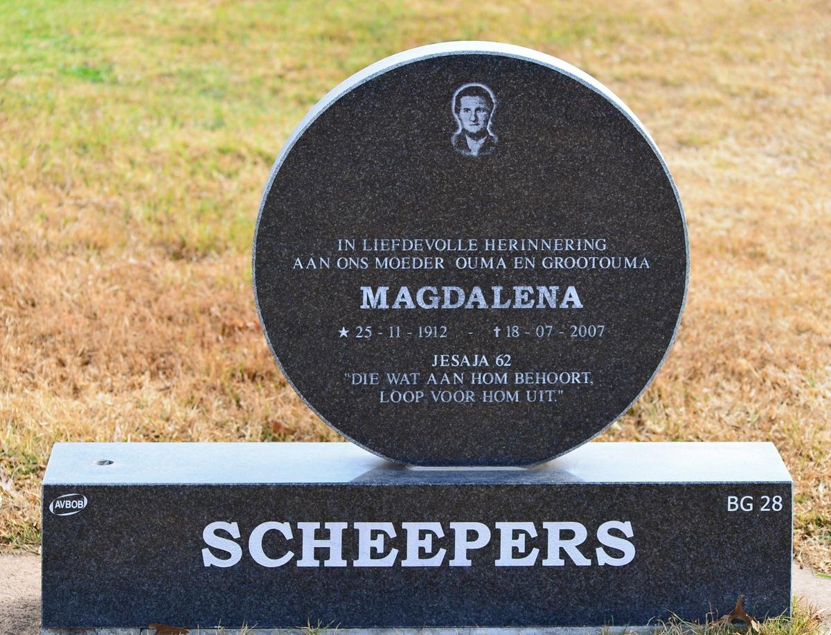 SCHEEPERS Magdalena 1912-2007