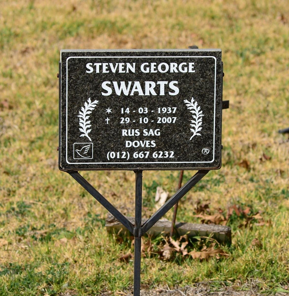 SWARTS Steven George 1937-2007
