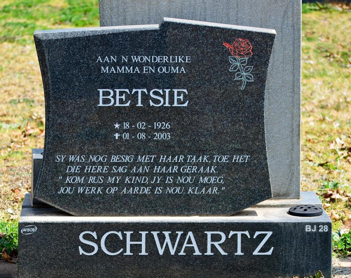 SCHWARTZ Betsie 1926-2003
