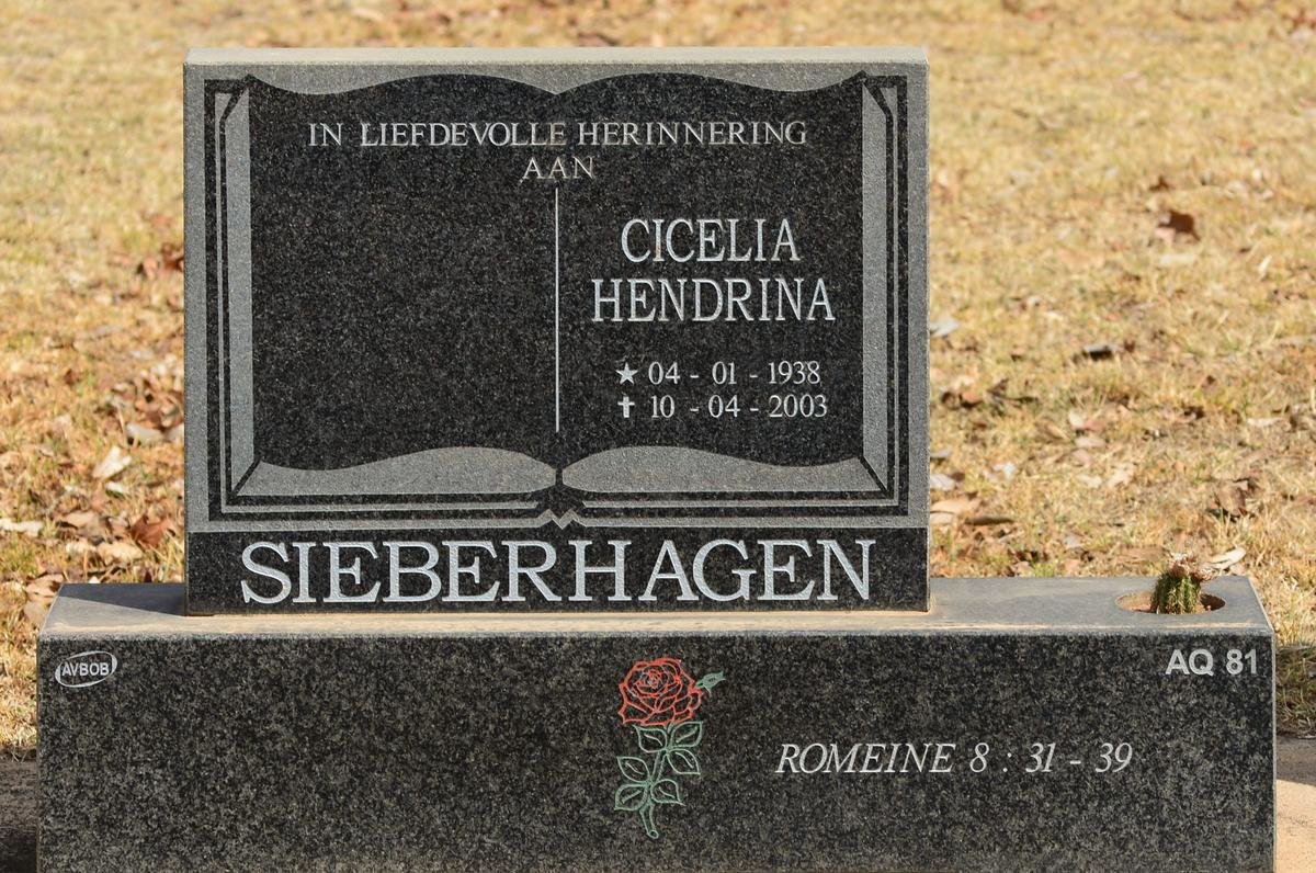 SIEBERHAGEN Cicelia Hendrina 1938-2003