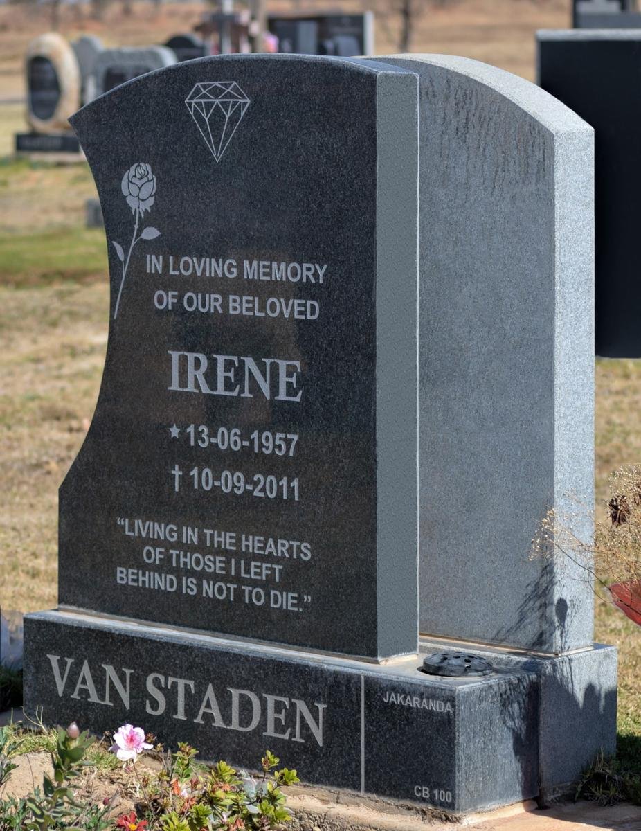 STADEN Irene, van 1957-2011