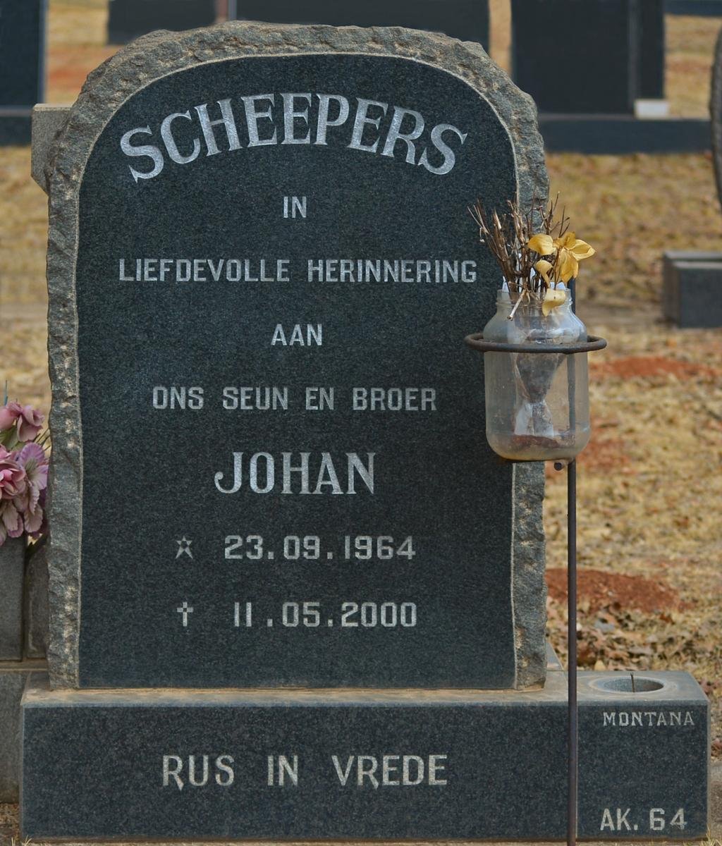 SCHEEPERS Johan 1964-2000
