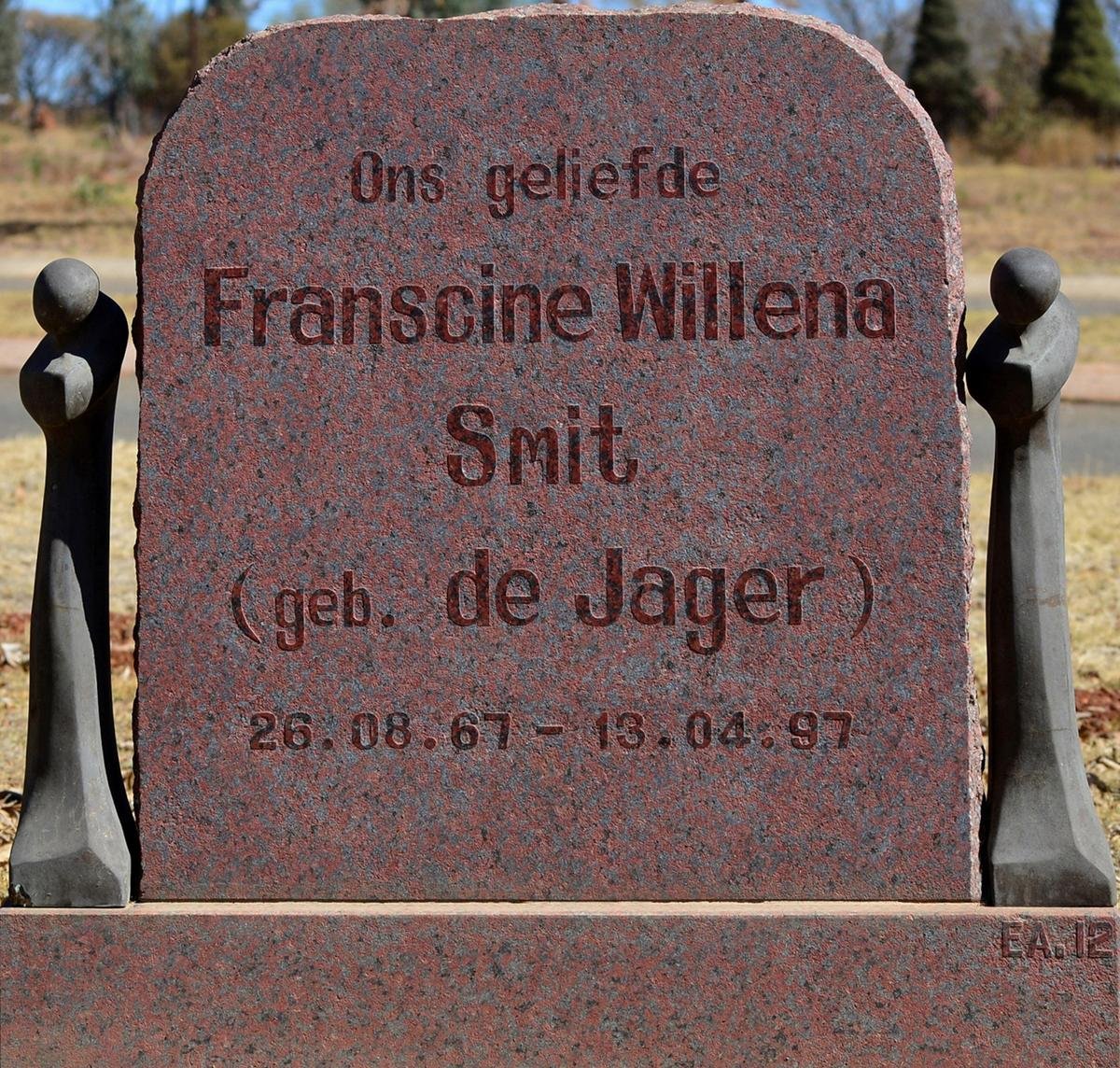 SMIT Franscine Willena nee DE JAGER 1967-1997