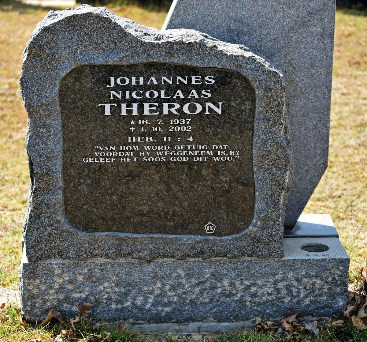 THERON Johannes Nicolaas 1937-2002