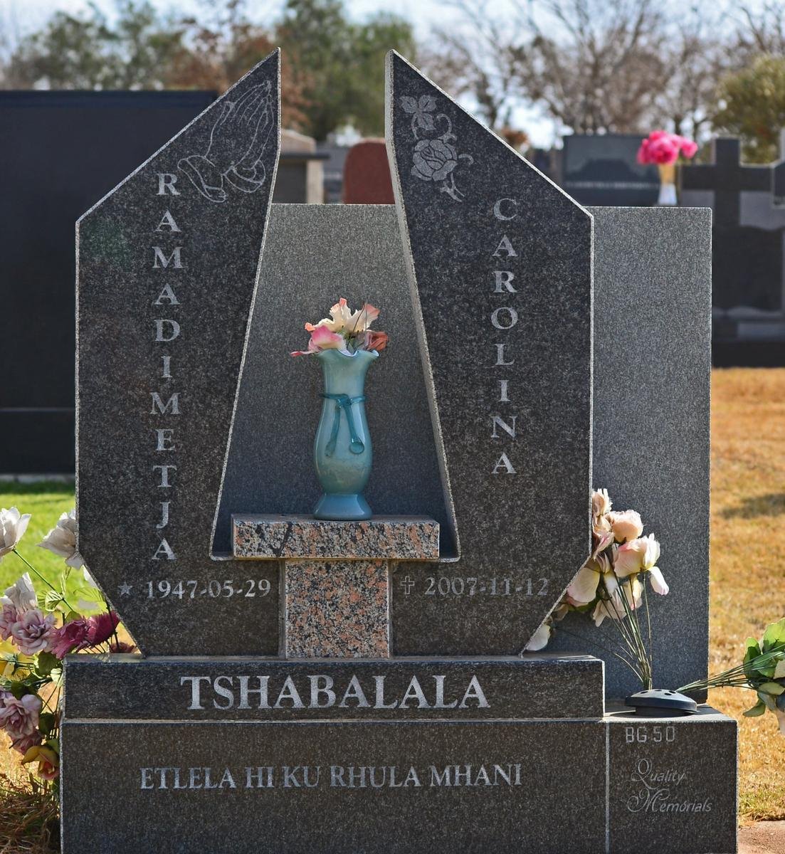TSHABALALA Ramadimetja Carolina 1947-2007