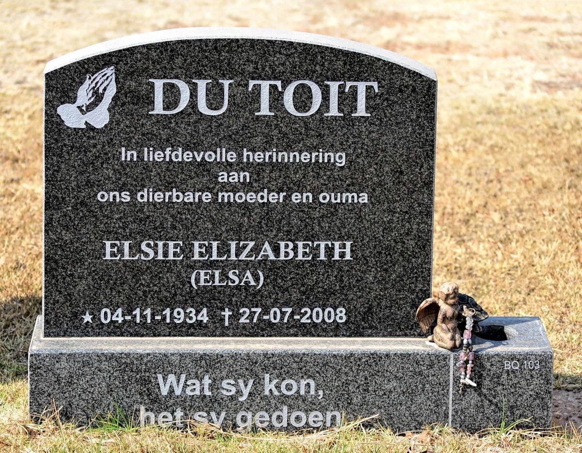 TOIT Elsie Elizabeth, du 1934-2008