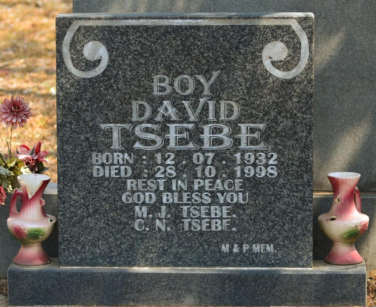 TSEBE Boy David 1932-1998