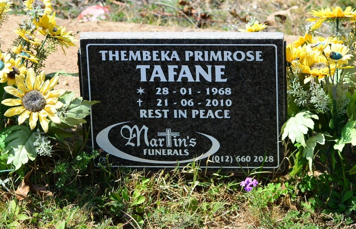 TAFANE Thembeka Primrose 1968-2010