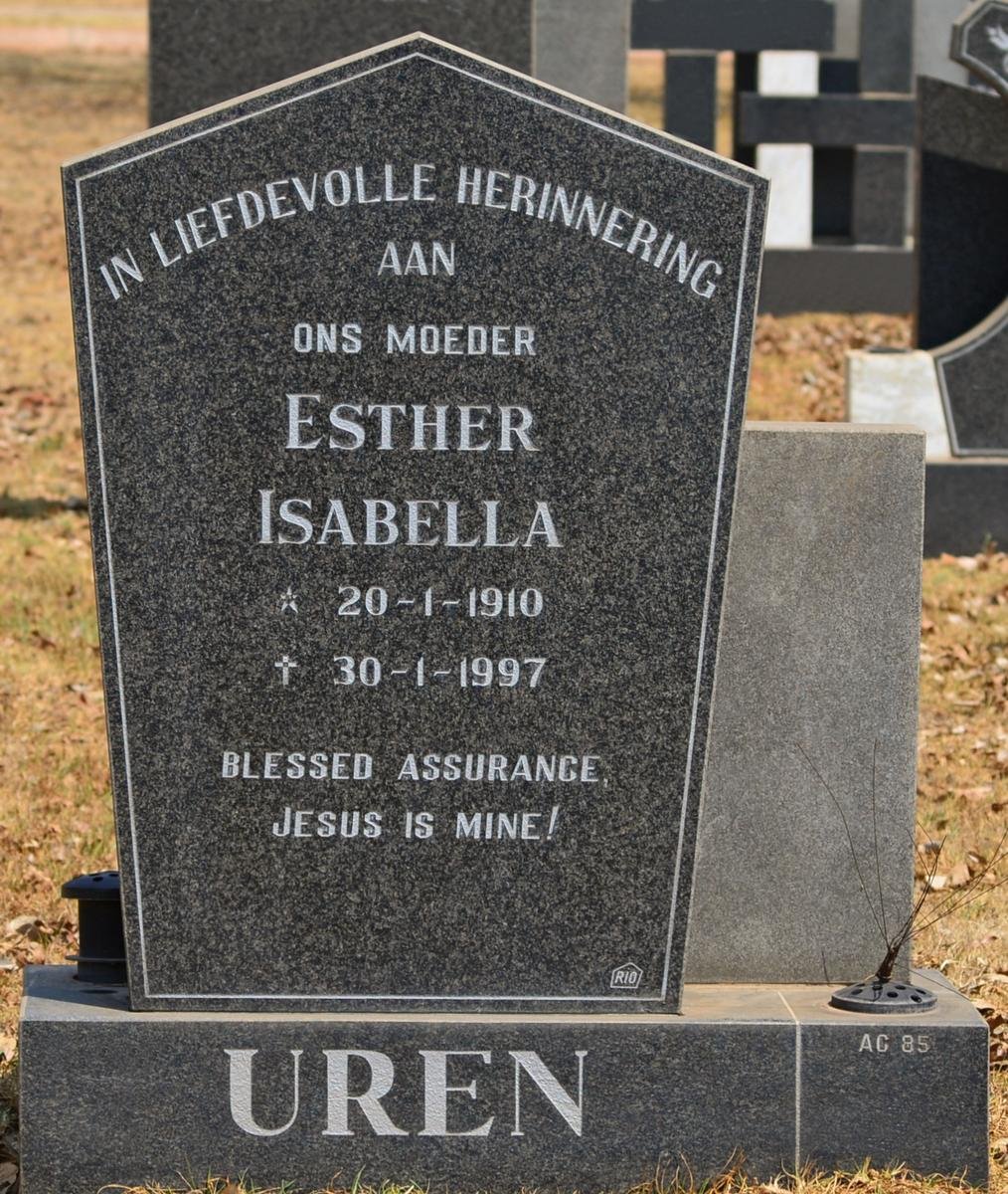 UREN Esther Isabella 1910-1997