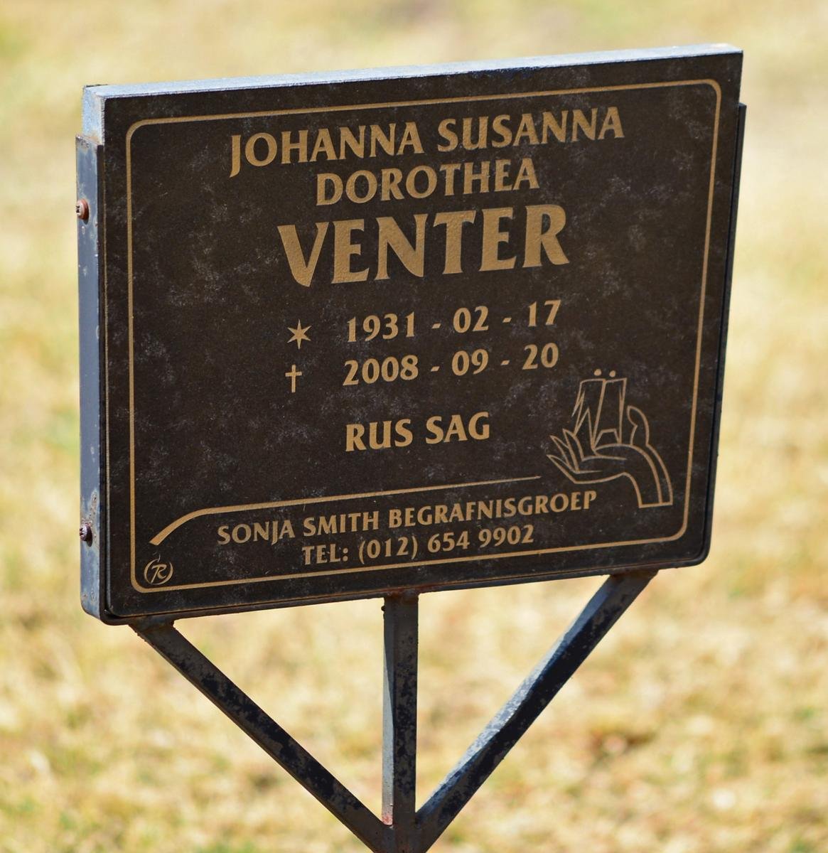 VENTER Johanna Susanna Dorothea 1931-2008