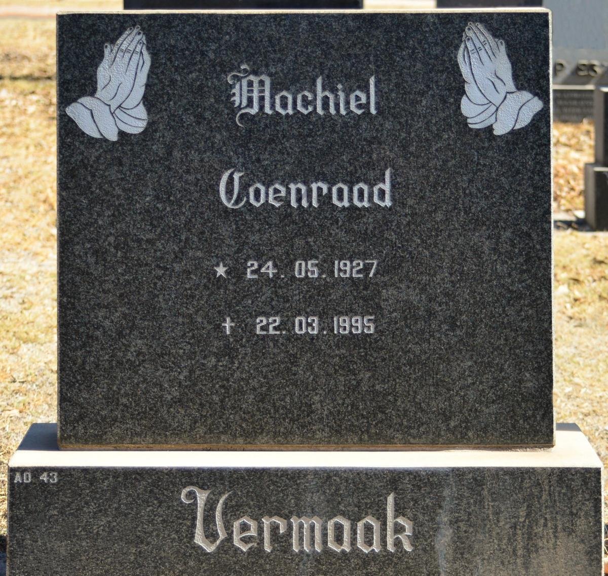 VERMAAK Machiel Coenraad 1927-1995