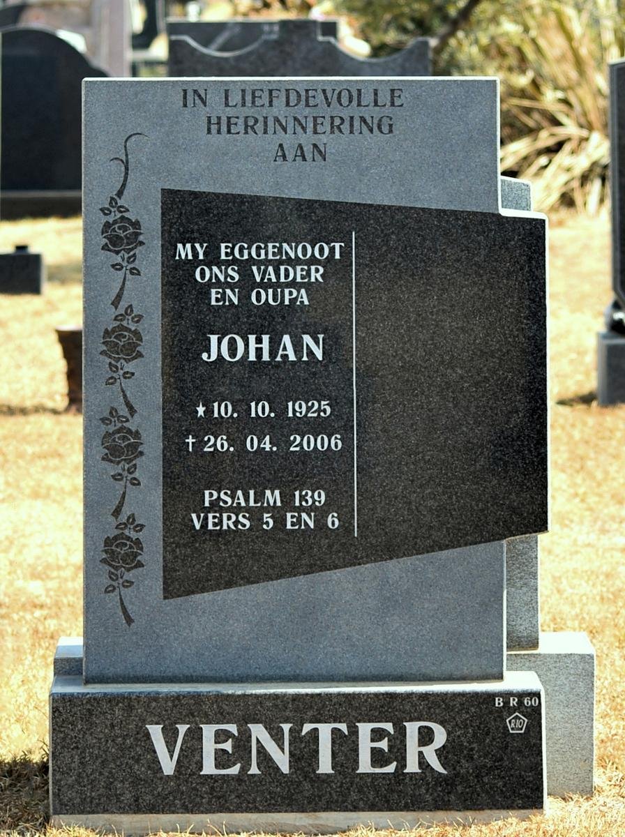 VENTER Johan 1925-2006