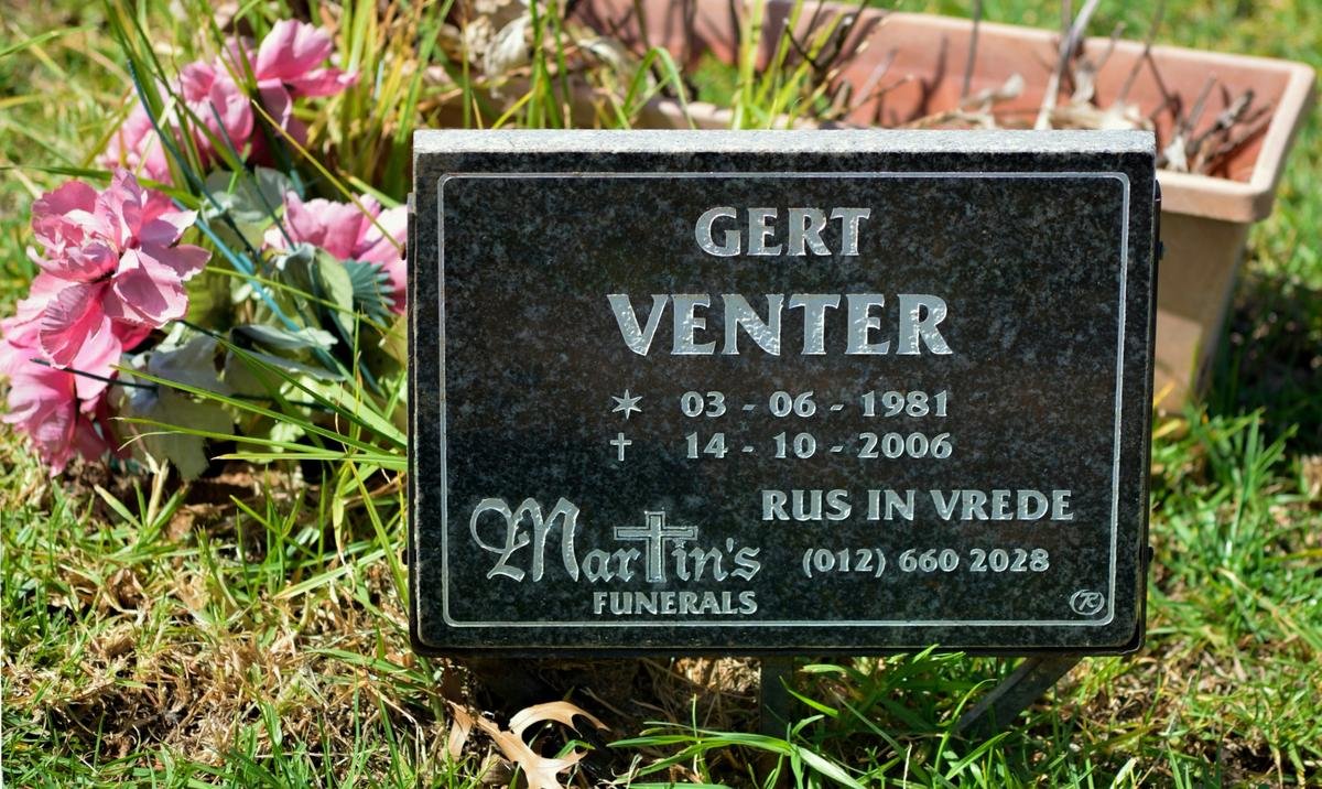VENTER Gert 1981-2006