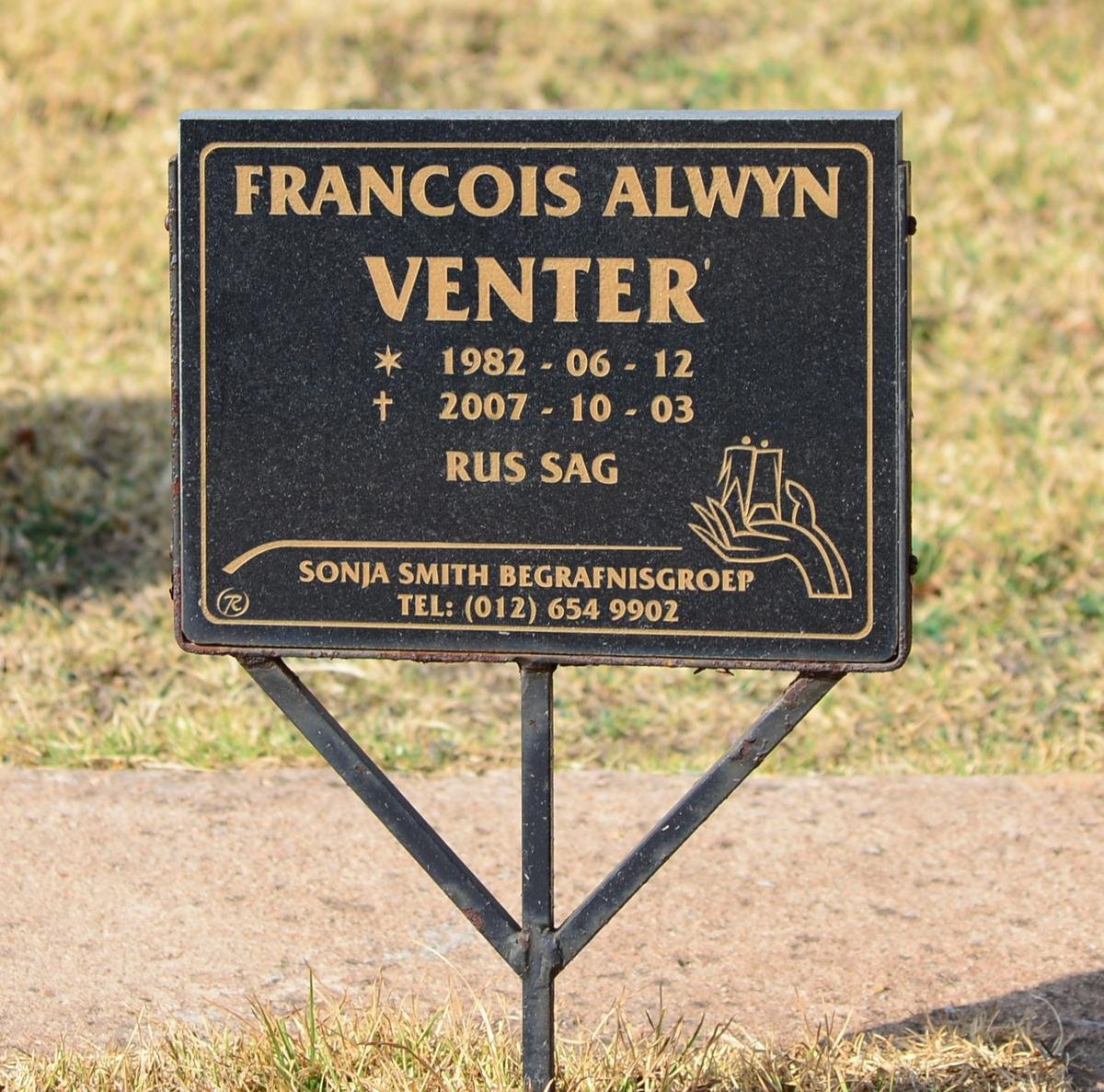 VENTER Francois Alwyn 1982-2007