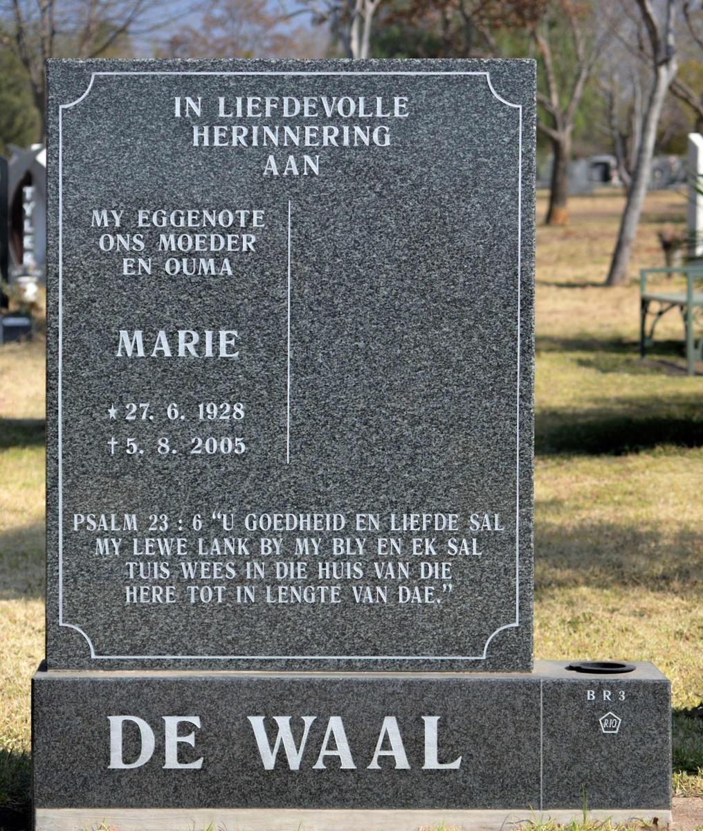 WAAL Marie, de 1928-2005