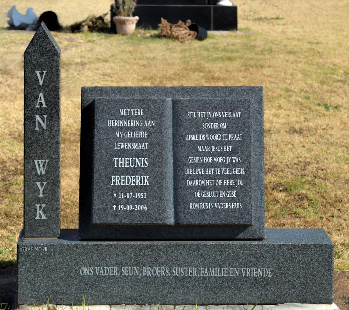 WYK Theunis Frederik, van 1953-2006