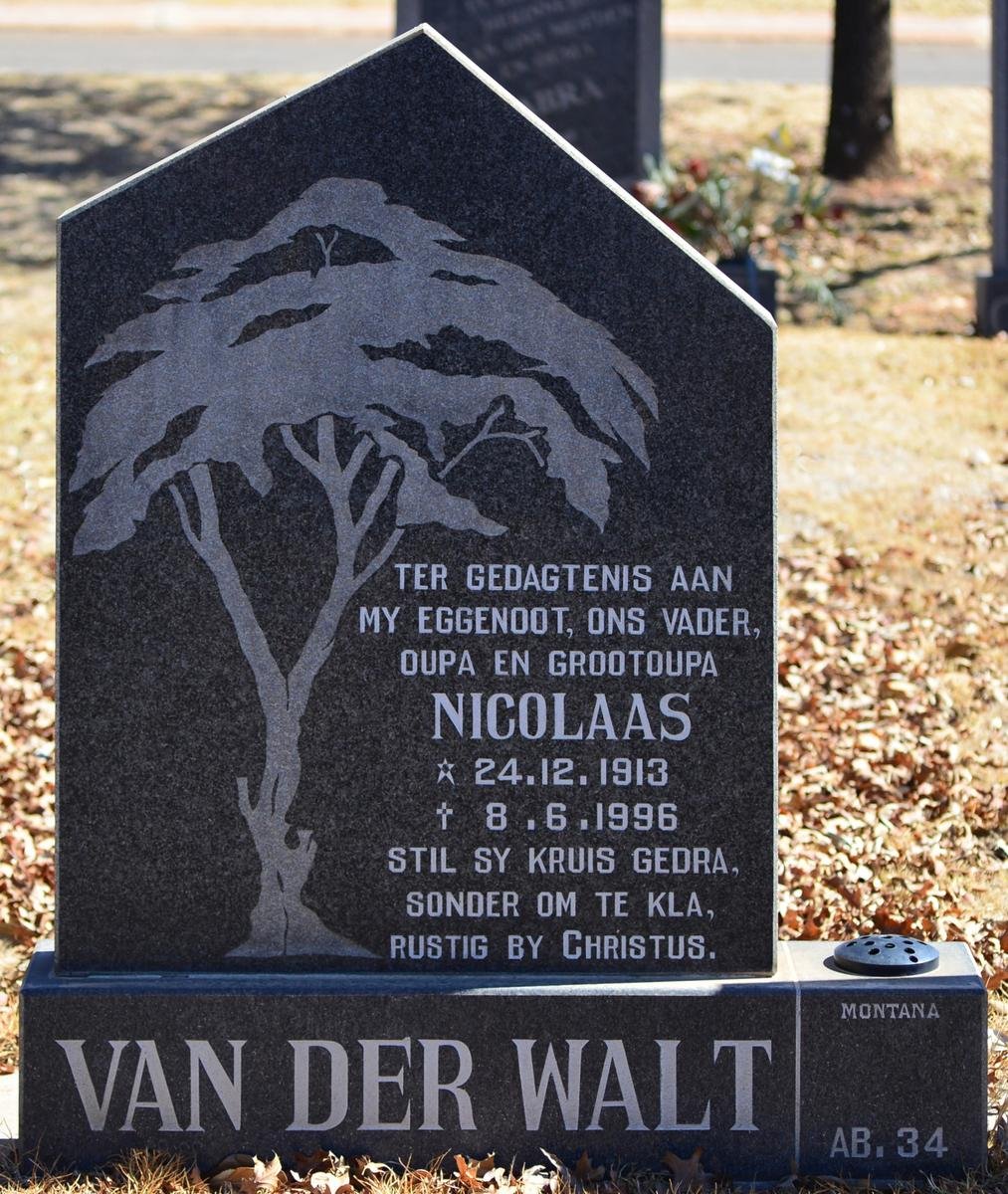 WALT Nicolaas, van der 1913-1996