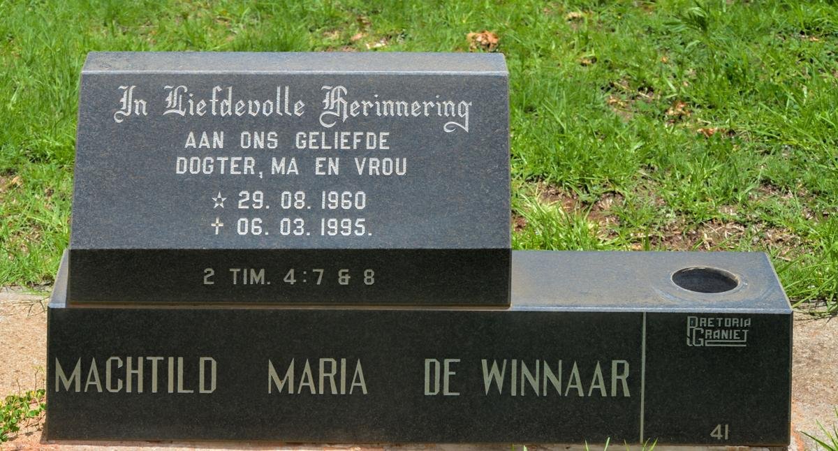 WINNAAR Machtild Maria, de 1960-1995