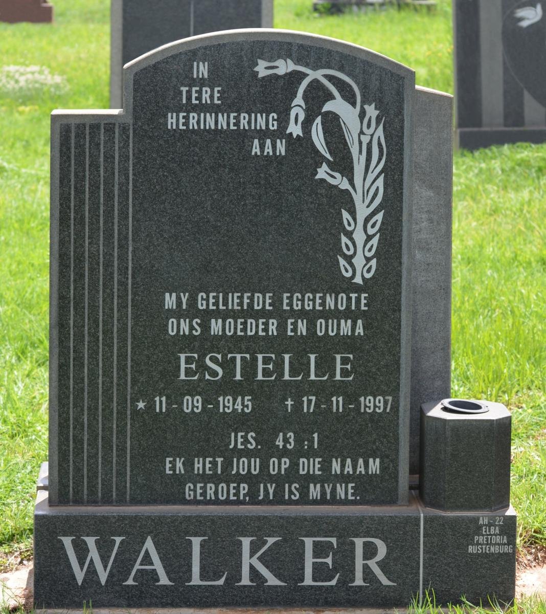WALKER Estelle 1945-1997