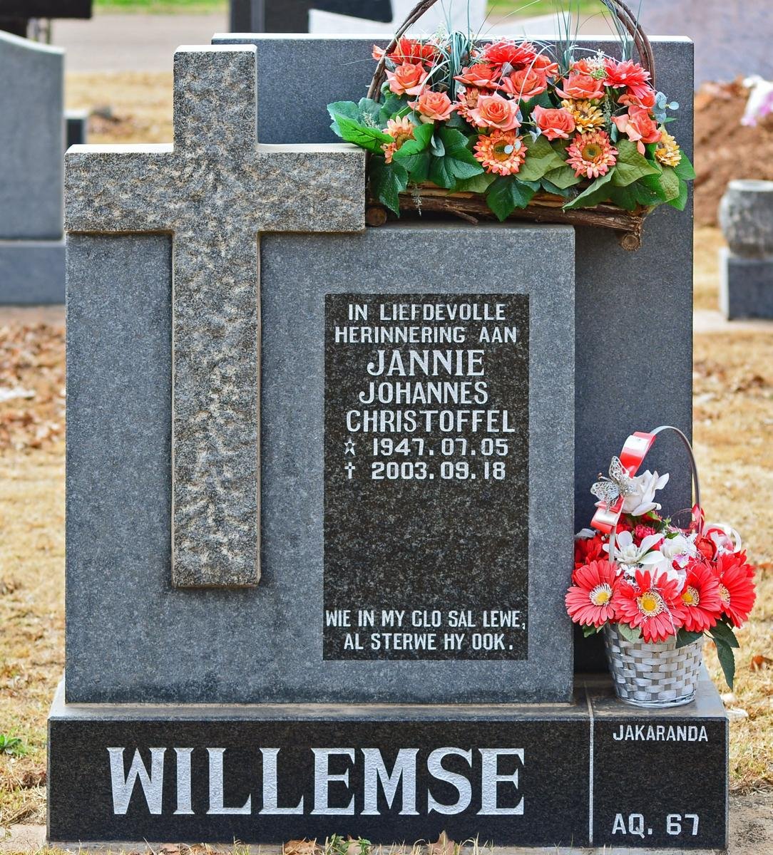 WILLEMSE Johannes Christoffel 1947-2003