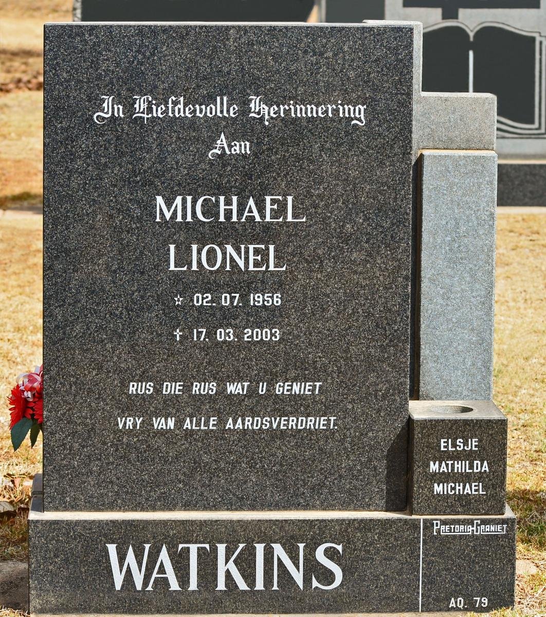 WATKINS Michael Lionel 1956-2003