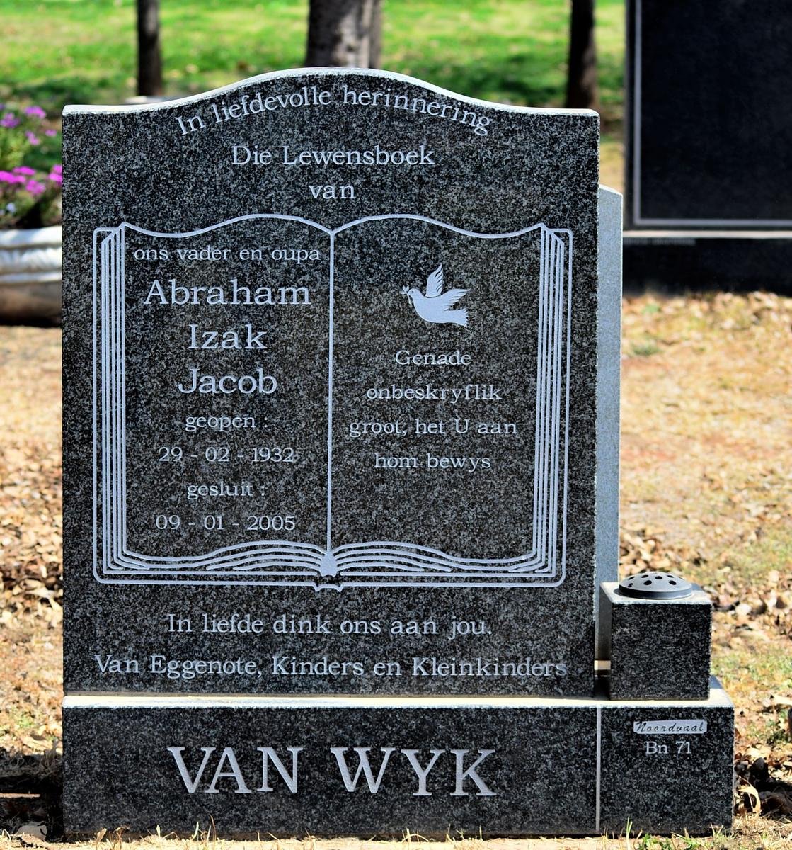 WYK Abraham Izak Jacob, van 1932-2005